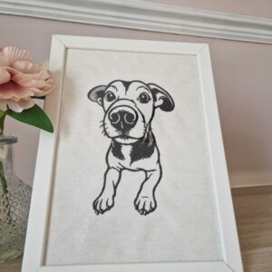 Embroidered Pet Portraits Frame